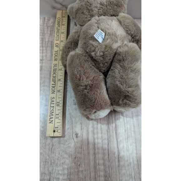 Vintage 1986 Brown Plush Teddy Bear - Polyester Fiber Stuffed Animal Collectible - Picture 6 of 8